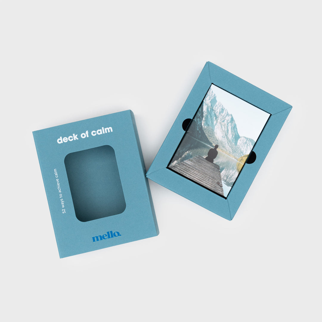 deck of calm cards in their teal box