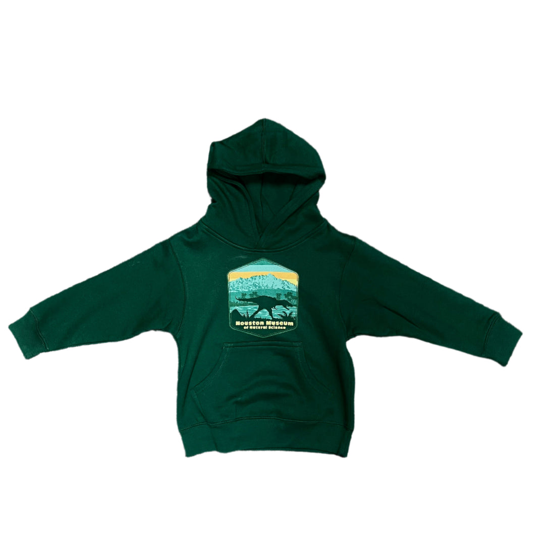 Green hoodie with a graphic design 