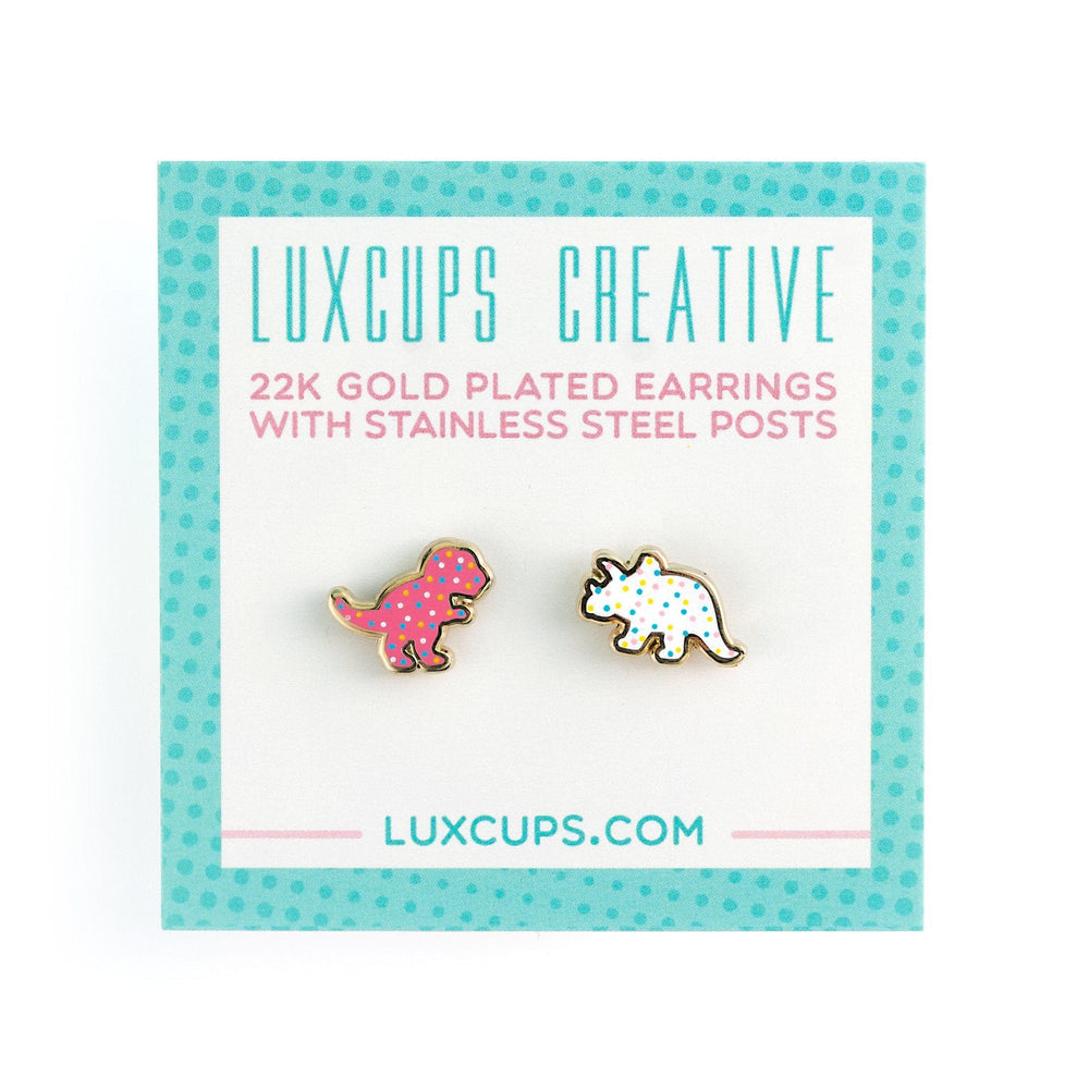 Dino Frosted Animal Cookie Style Earrings