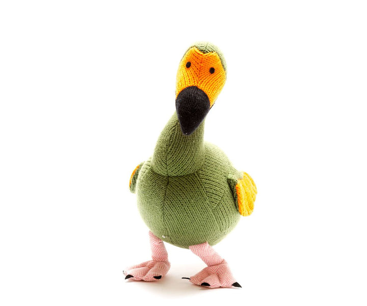 Knitted Dodo Plush Toy, Moss Green