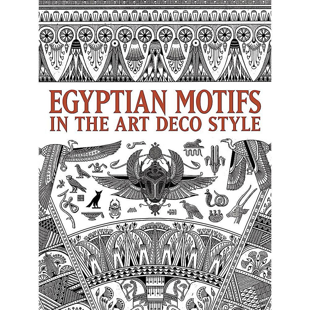 Egyptian Motifs in the Art Deco Style, Adult Coloring Book