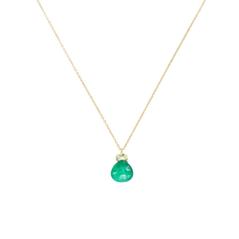 Emerald and Green Apatite Necklace