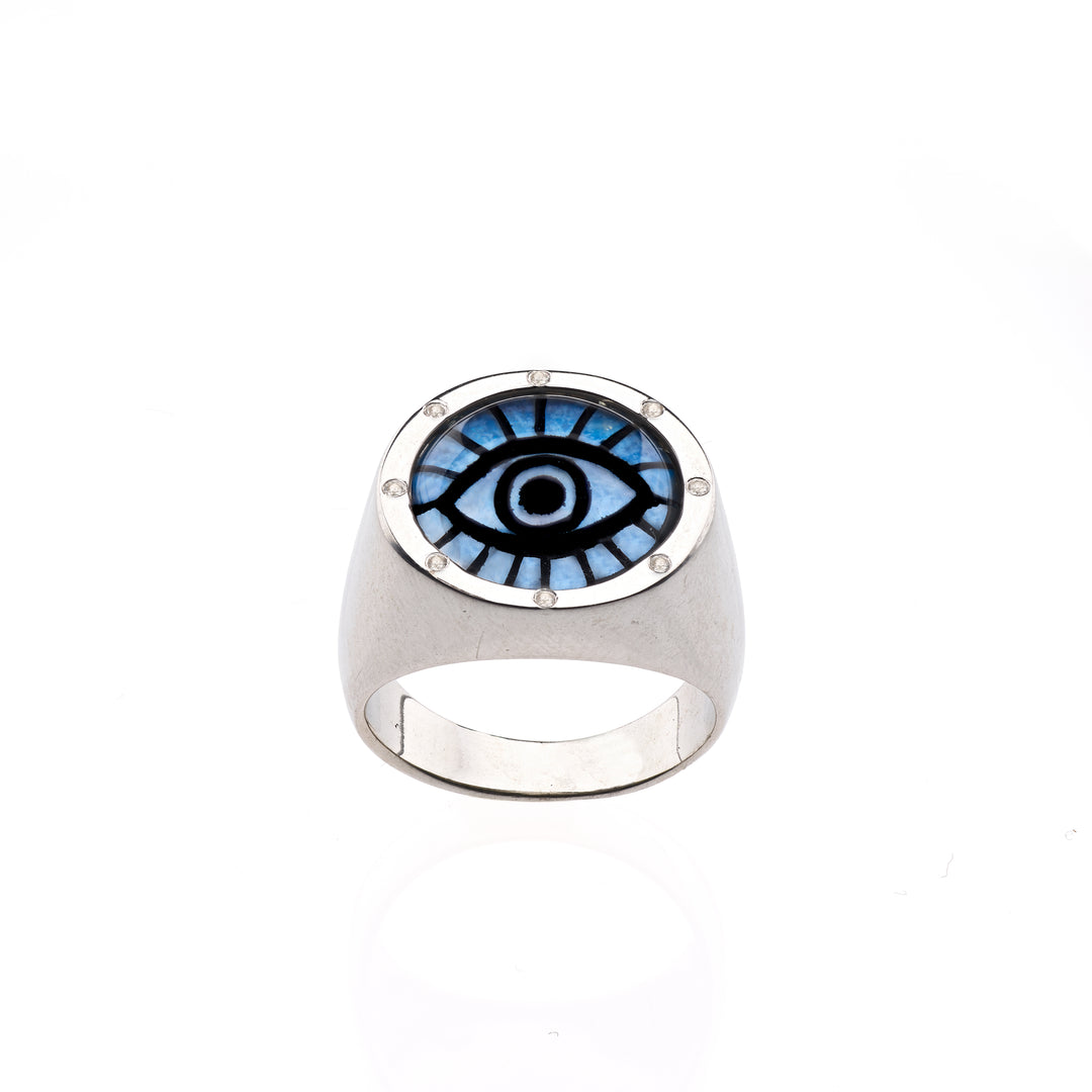 Engraved Eye Ring