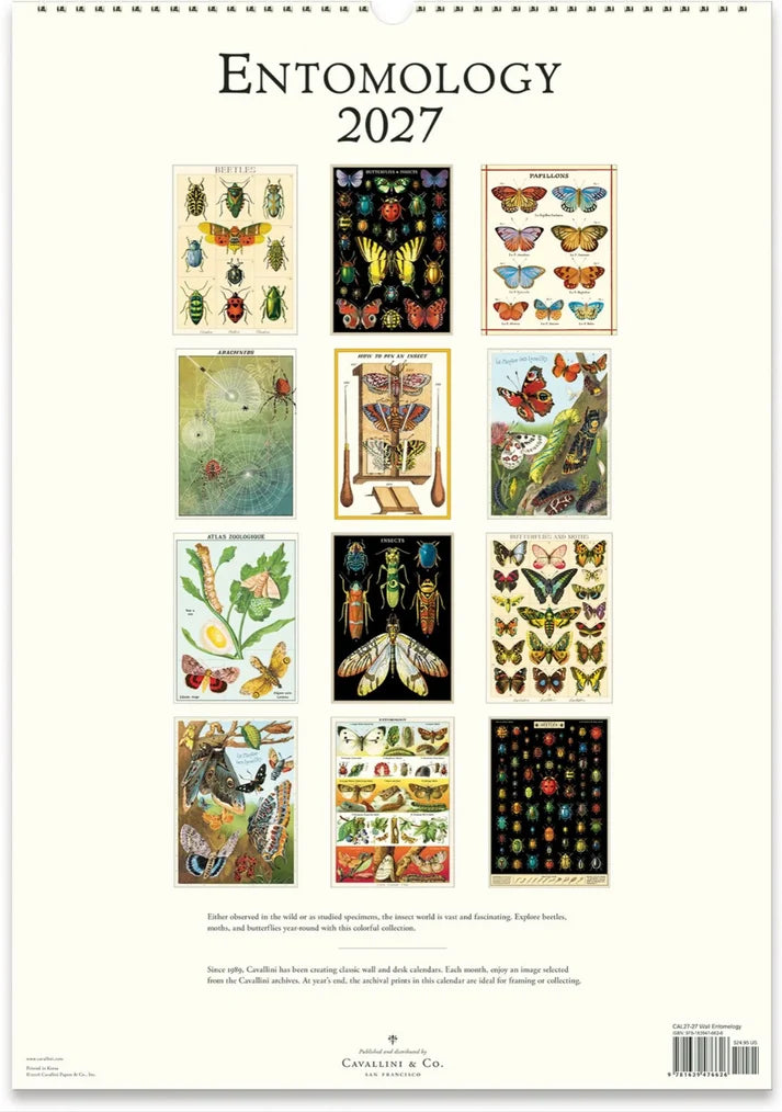 2027 Entomology Wall Calendar