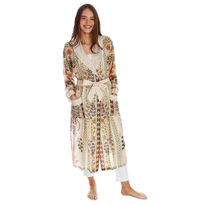 Floral Arch Robe With Removable Waist Tie