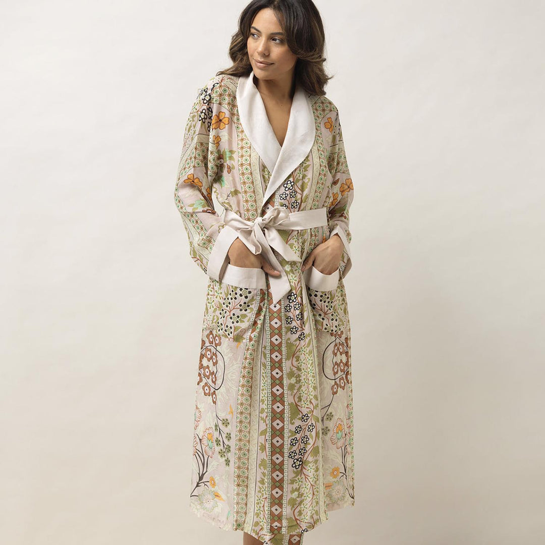 Floral Arch Robe With Removable Waist Tie