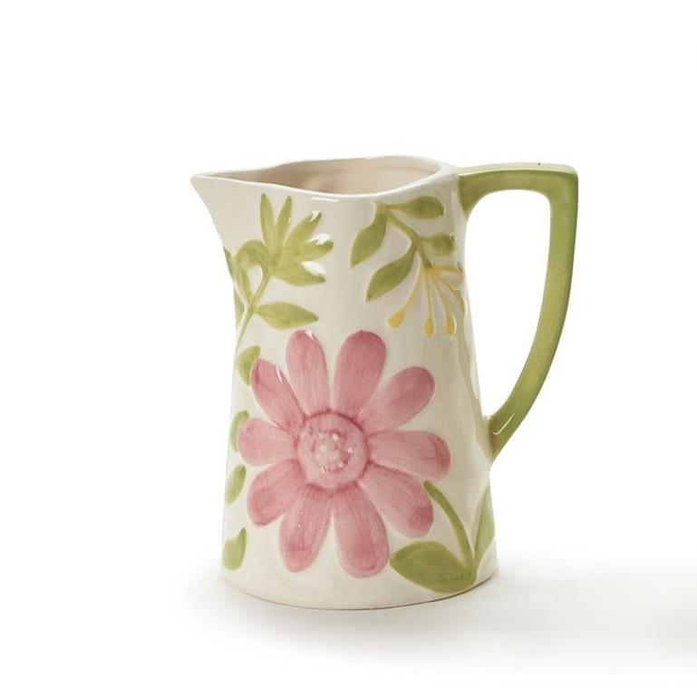 Hand Painted Floral Pitcher- Small