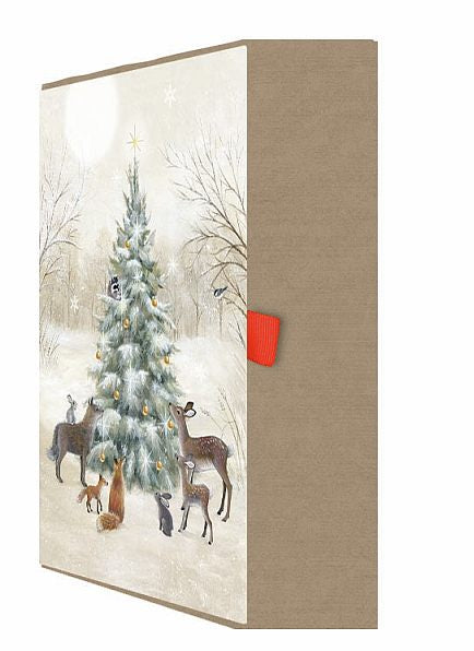 Forest Animal Christmas Tree Cards & Keepsake Box