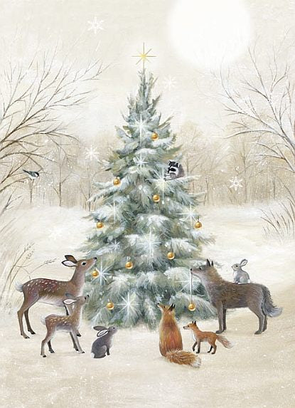 Forest Animal Christmas Tree Cards & Keepsake Box