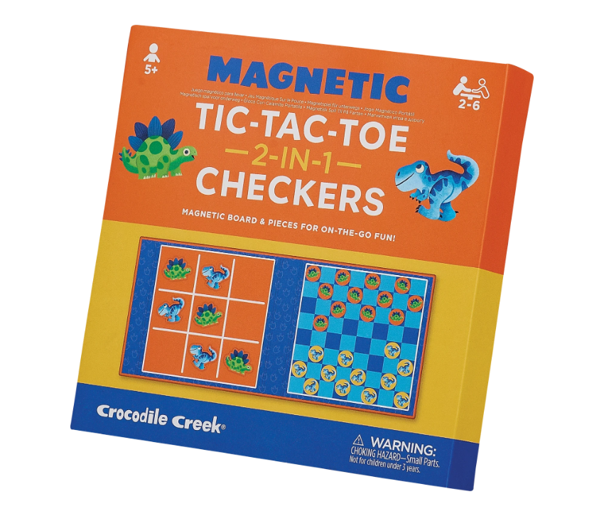 Dino Magnetic Game (Tic-Tac-Toe & Checkers)