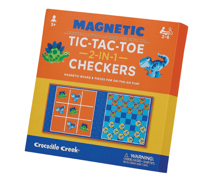 Dino Magnetic Game (Tic-Tac-Toe & Checkers)
