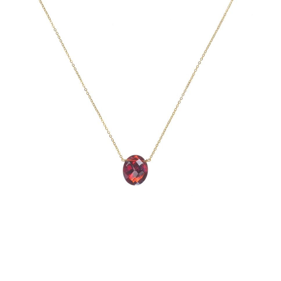 Garnet Quartz Necklace