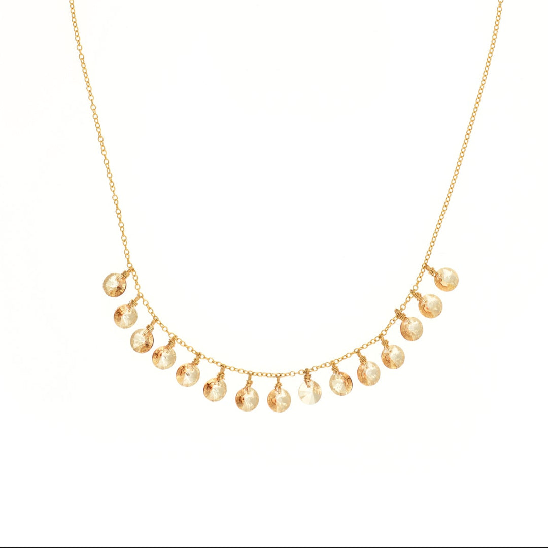 Golden Shadow Swarovski Crystal Necklace