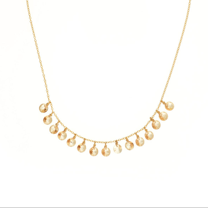 Golden Shadow Swarovski Crystal Necklace