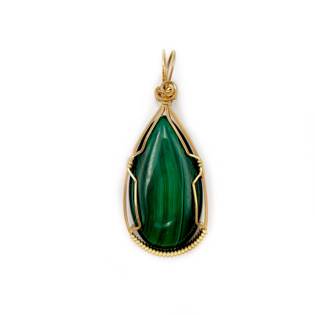 Long Malachite Pendant