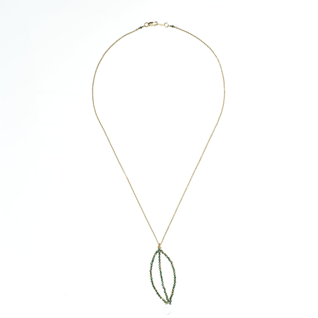 Sage Crystals Leaf Motif Necklace