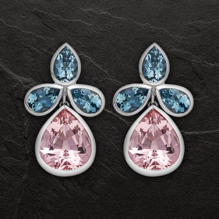 Morganite & Aquamarine Earrings