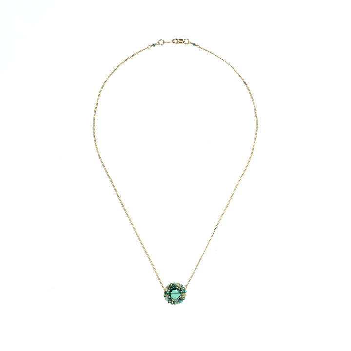 Sage Mix Halo Necklace