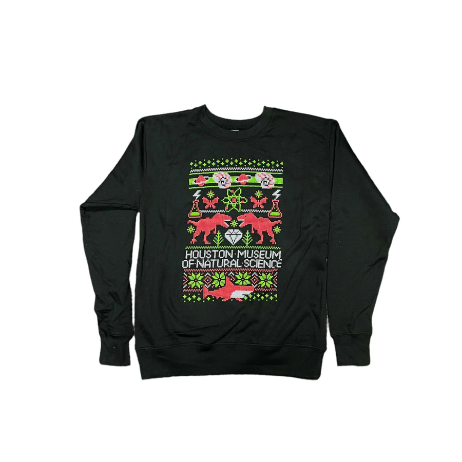 black sweatshirt holiday sweater embroidery