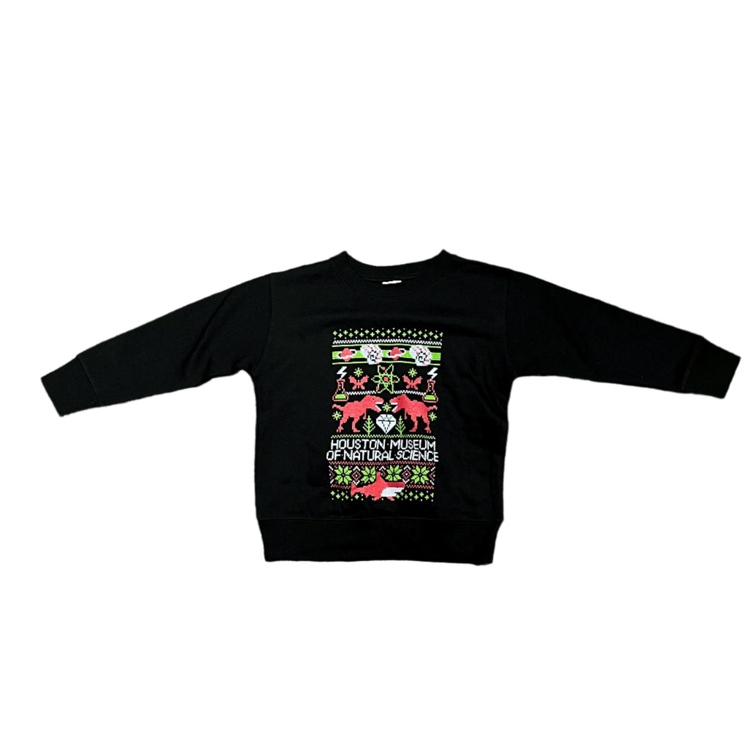 black sweatshirt holiday sweater embroidery