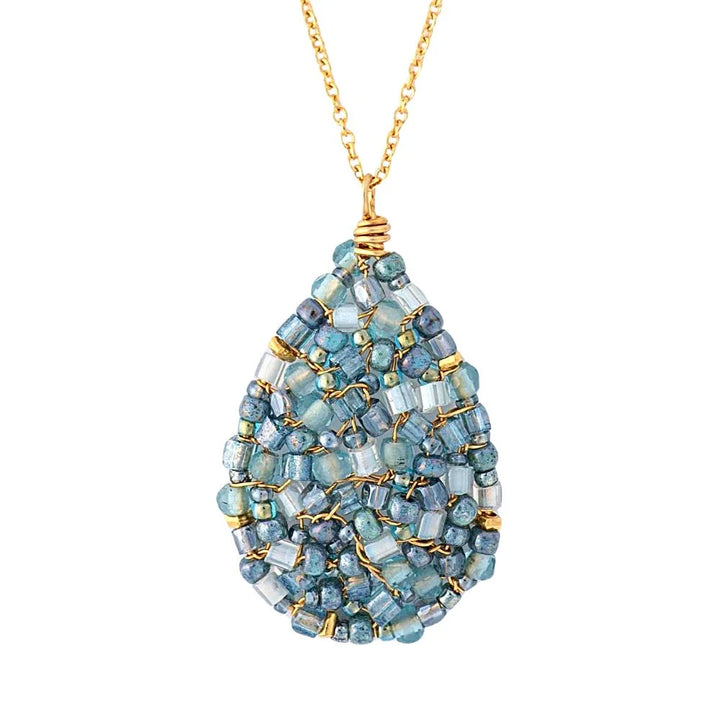 Icy Blue Gemstone Pendant Necklace