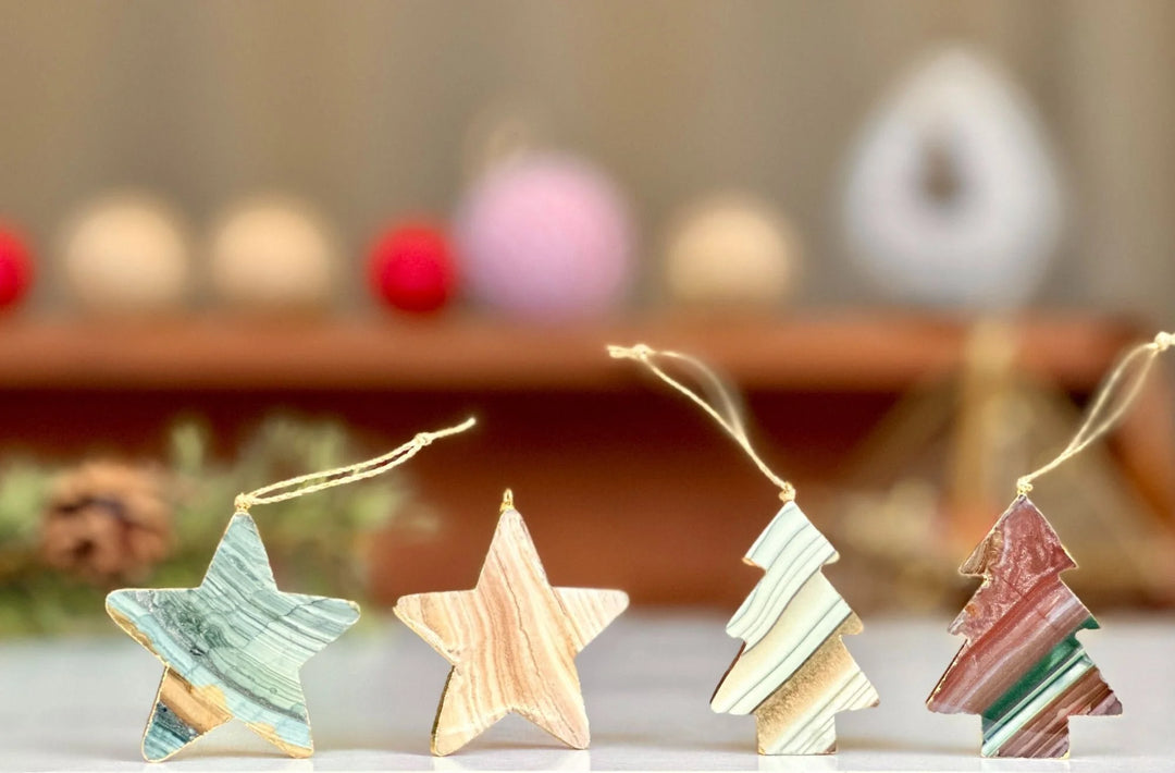 Agate and Jasper Christmas Ornaments