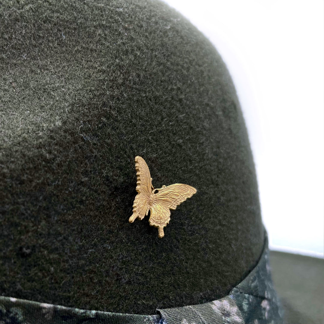 Gold Butterfly Hat Pin, Medium