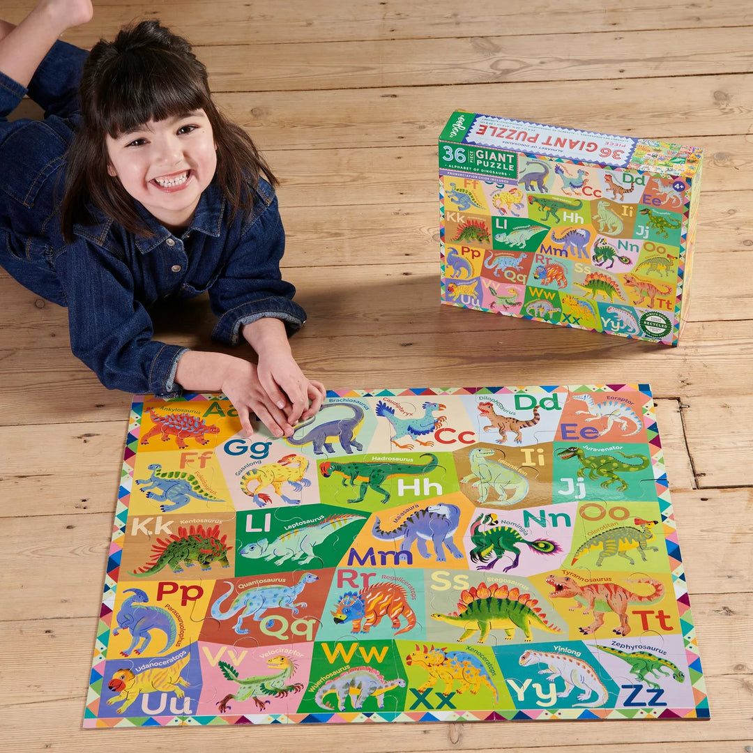 Alphabet of Dinosaurs Giant Puzzle, 36 Pieces
