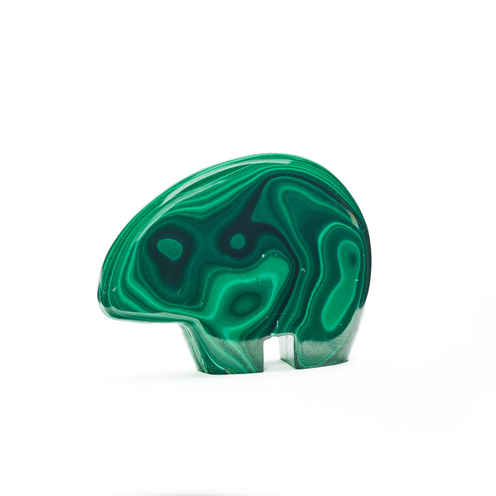 Malachite Bear Carving