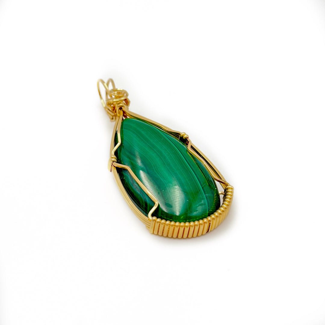 Long Malachite Pendant