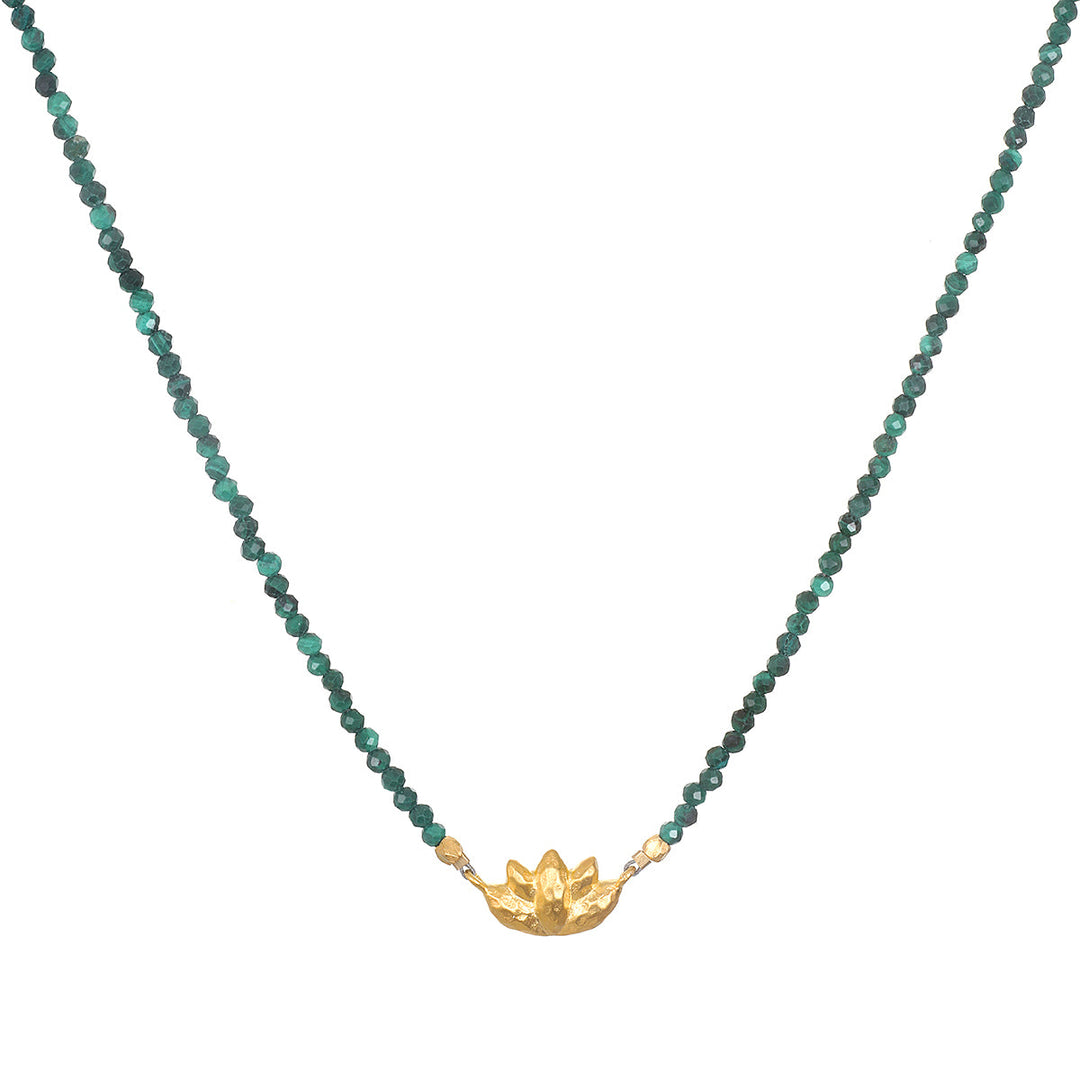 Malachite Lotus Choker