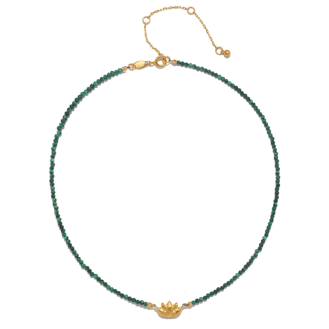 Malachite Lotus Choker