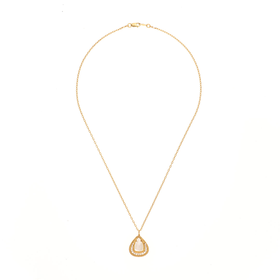 Triangular Moonstone Necklace