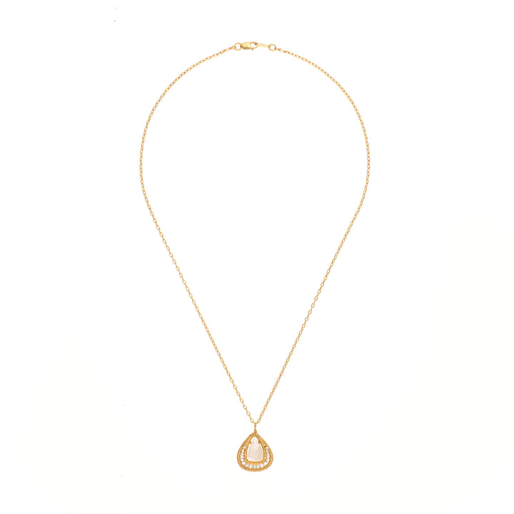 Triangular Moonstone Necklace