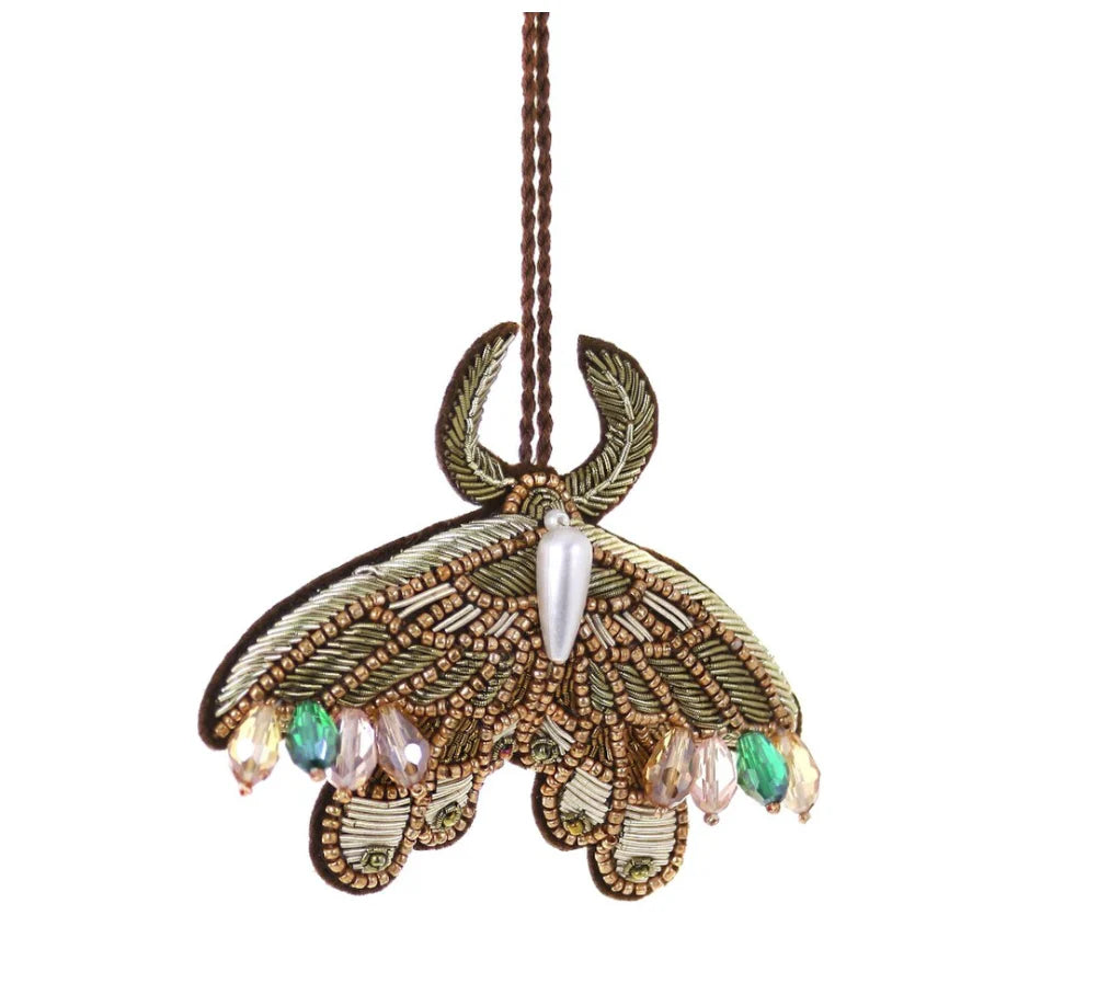 Tinsel Silk Moth Ornament