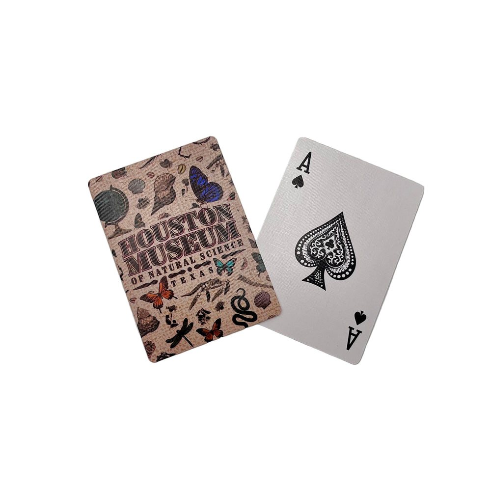 playing cards with Houston Museum of Natural Science design 