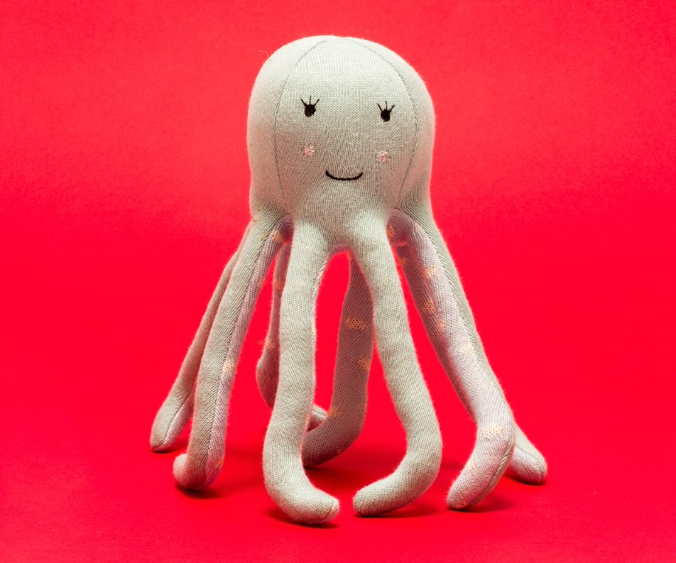 Sea Green Octopus Knitted Plush Toy