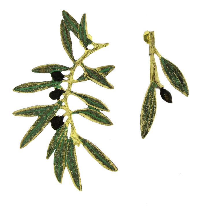 Olive Asymetrical Earrings