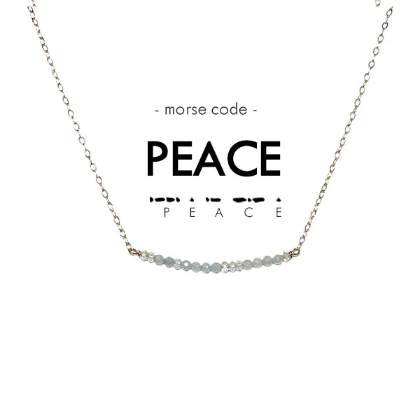 Dainty Stone Morse Code Necklace