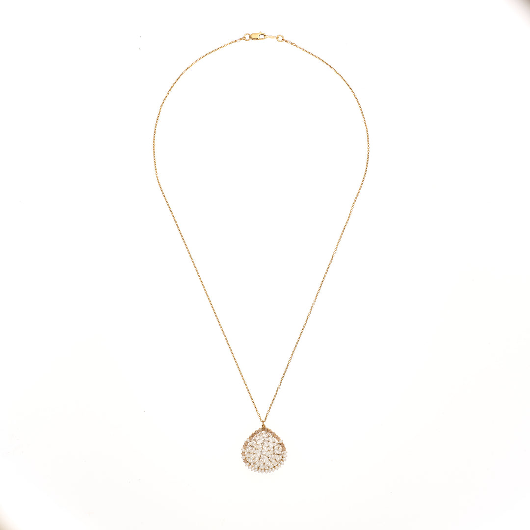 Pearl Mosaic Teardrop Necklace
