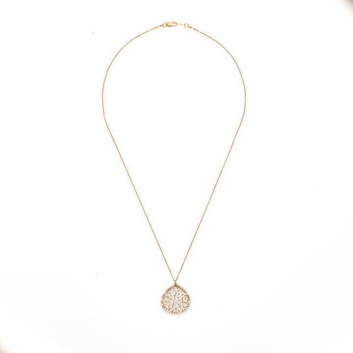 Pearl Mosaic Teardrop Necklace