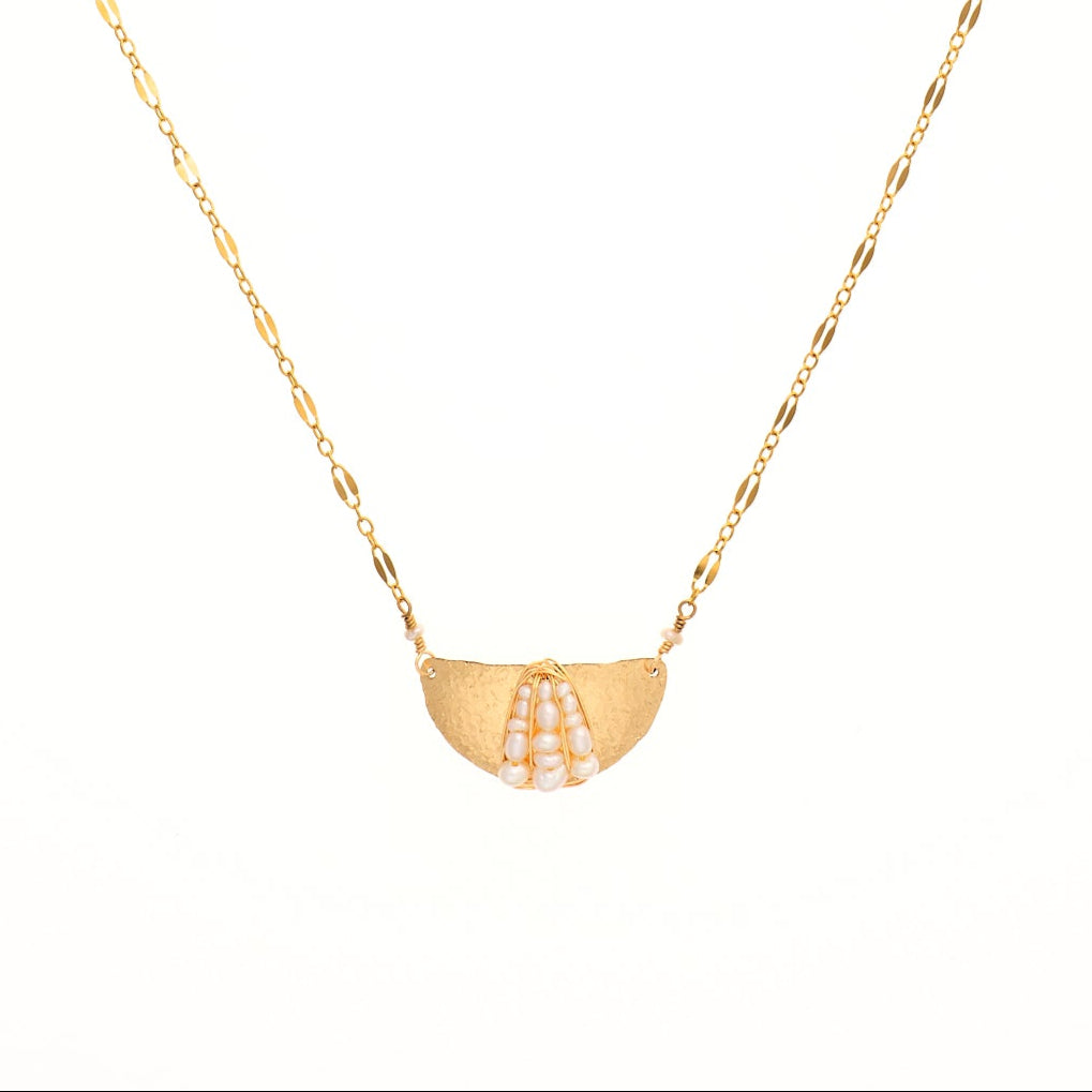 Pearl Shield Necklace