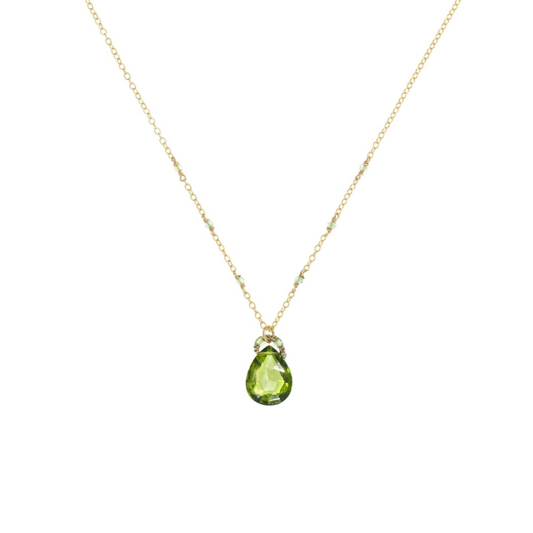 Peridot Drop Necklace