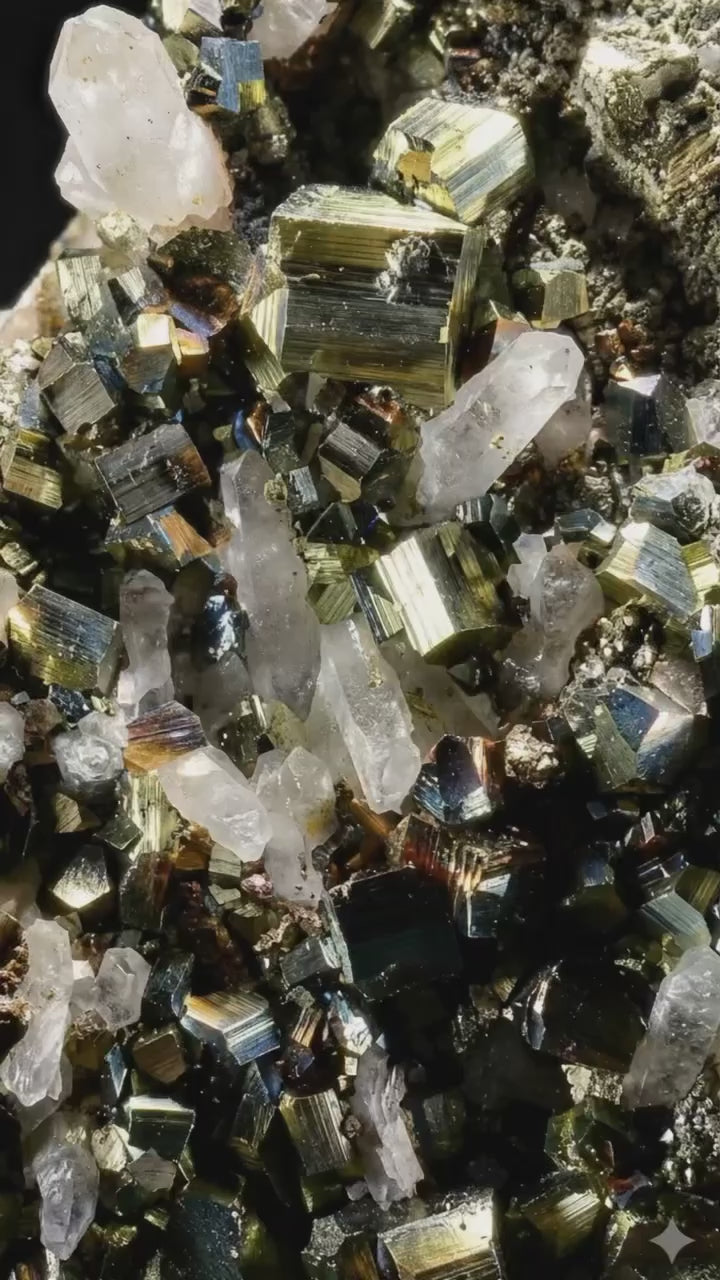 Rainbow Pyrite & Quartz, Borneo- Small