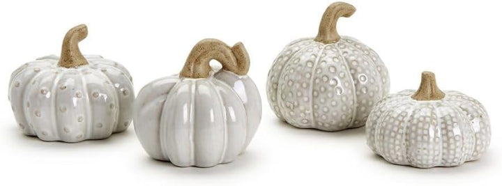 Mini Stoneware Pumpkin Tabletop Decorations