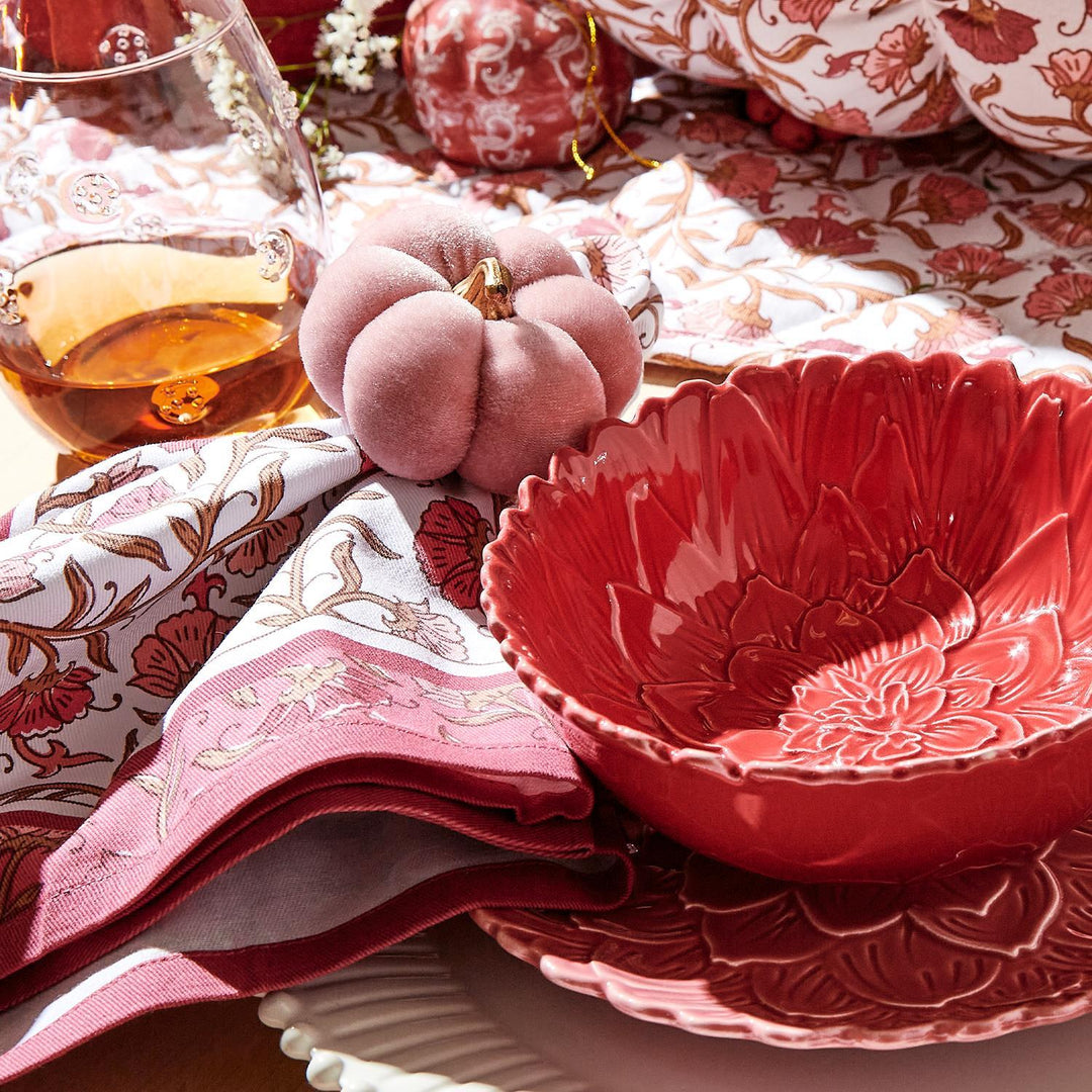 Blush Pink Velvet Pumpkin Napkin Ring