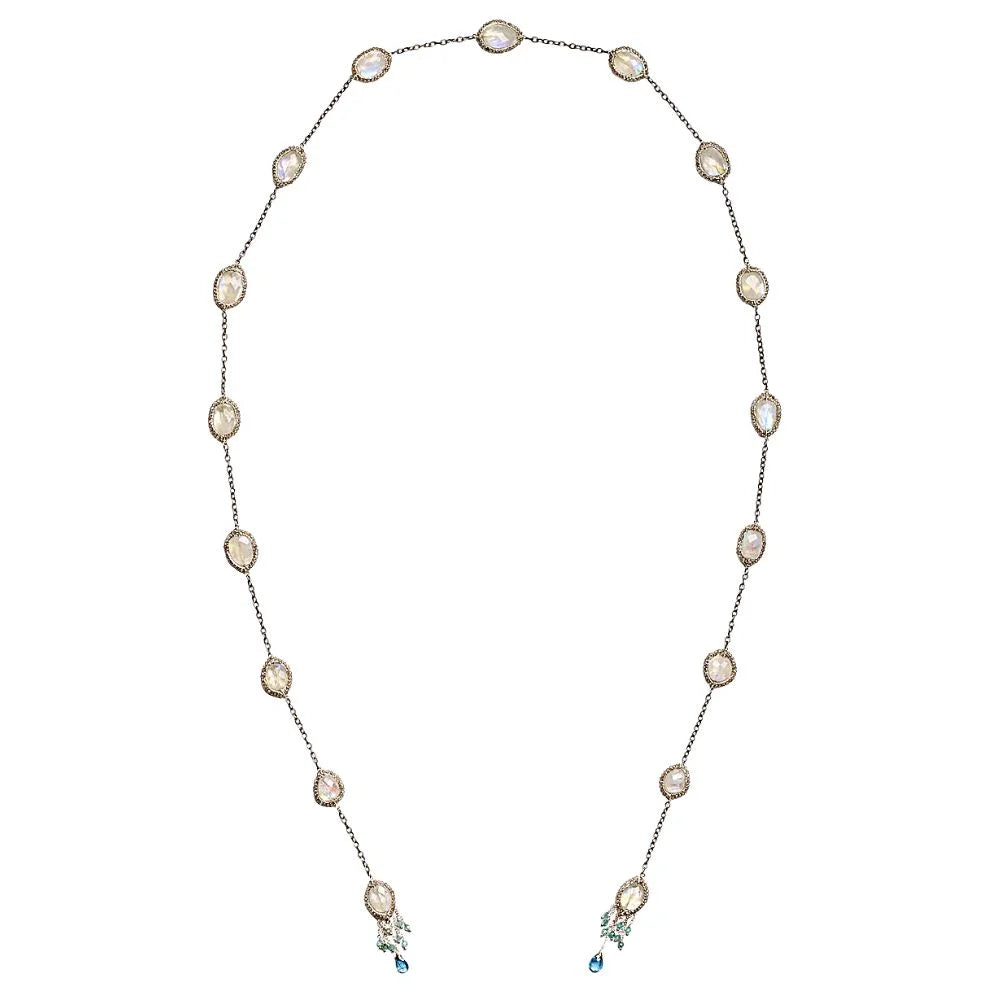 Rainbow Moonstone Lariate