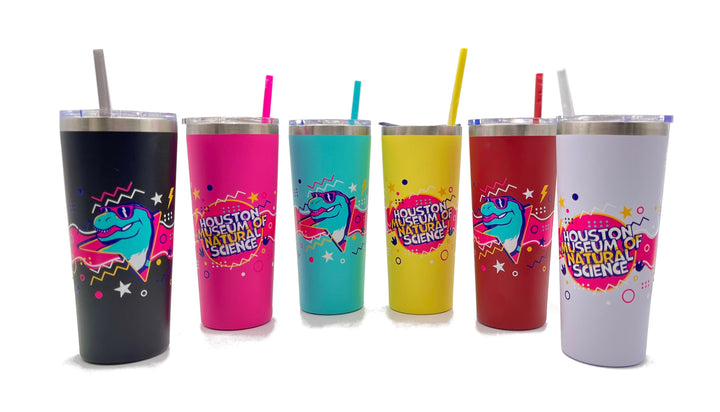 HMNS Retro Refresh Metal Tumbler with Straw