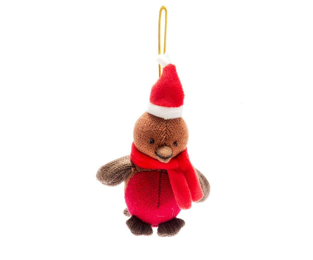 Christmas Robin Knitted Ornament