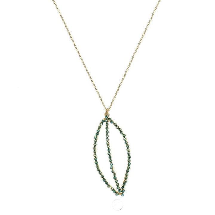 Sage Crystals Leaf Motif Necklace